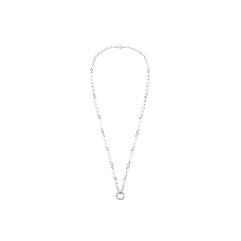 Pompon necklace diamonds white gold | Jewelry | Boucheron Worldwide