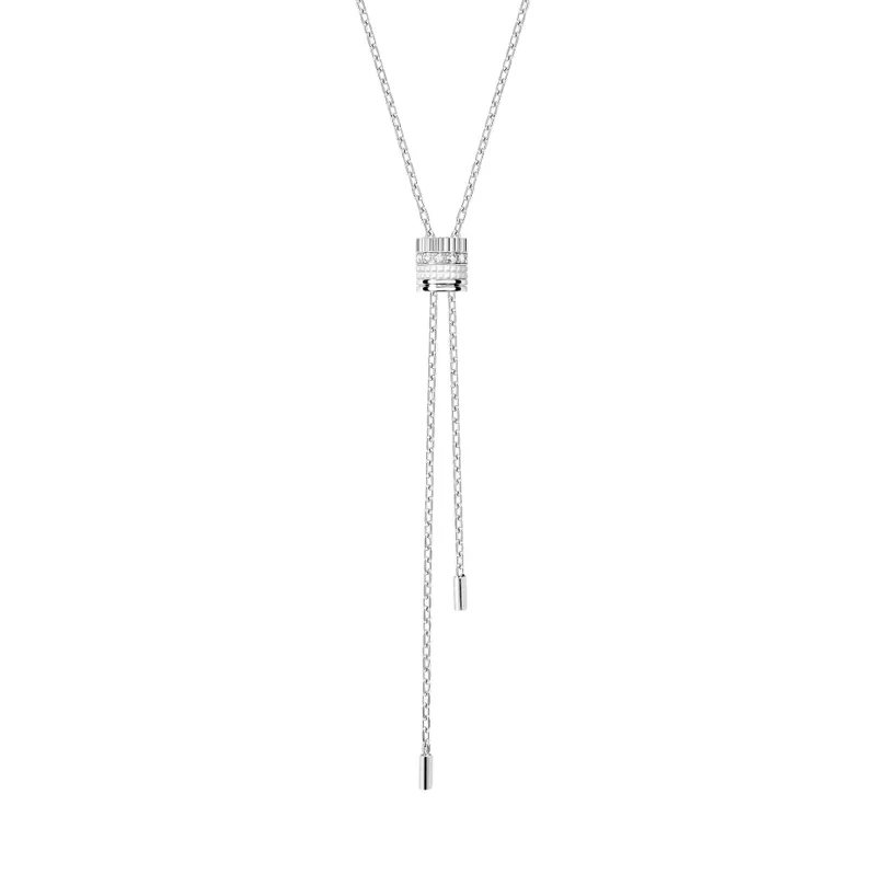 First product packshot Quatre Double White Edition tie necklace, small model