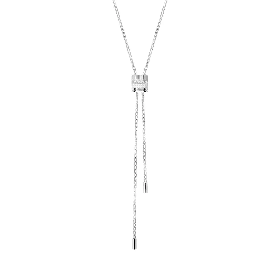 First product packshot Quatre Double White Edition tie necklace, small model