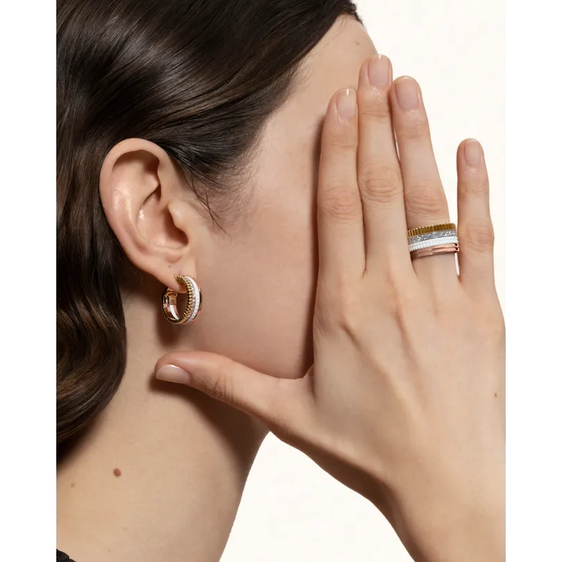 Second worn look Quatre White Edition Hoop Earrings