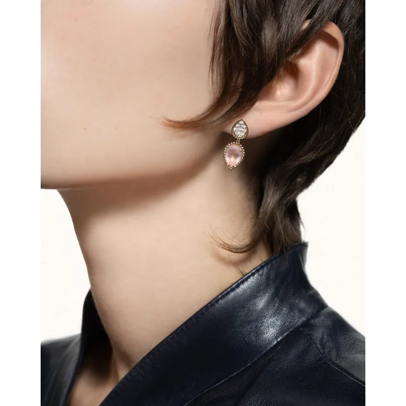Second worn look Serpent Bohème single Stud earring, S and XS motifs