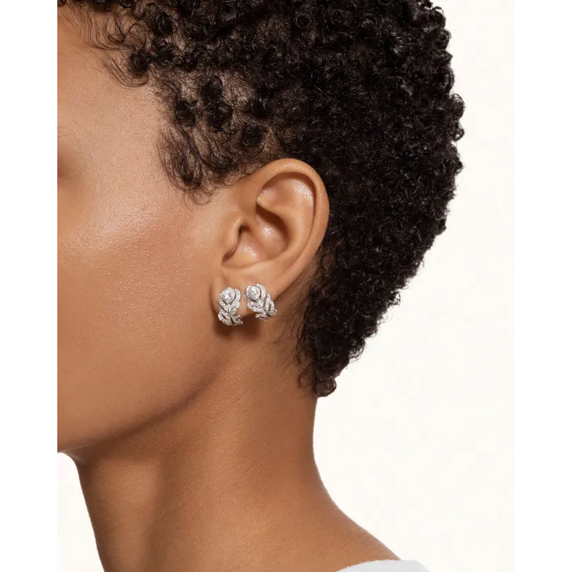 Second worn look Plume de Paon small earrings