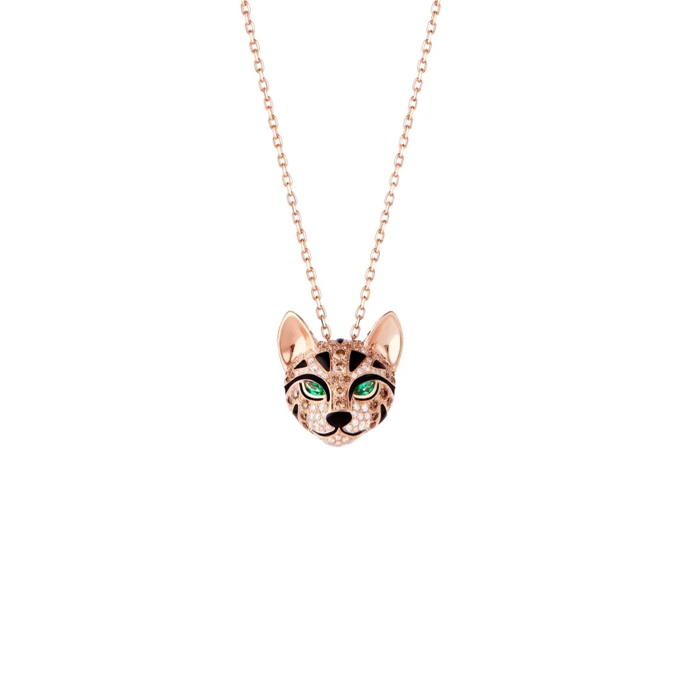 First product packshot Fuzzy, the Leopard Cat pendant