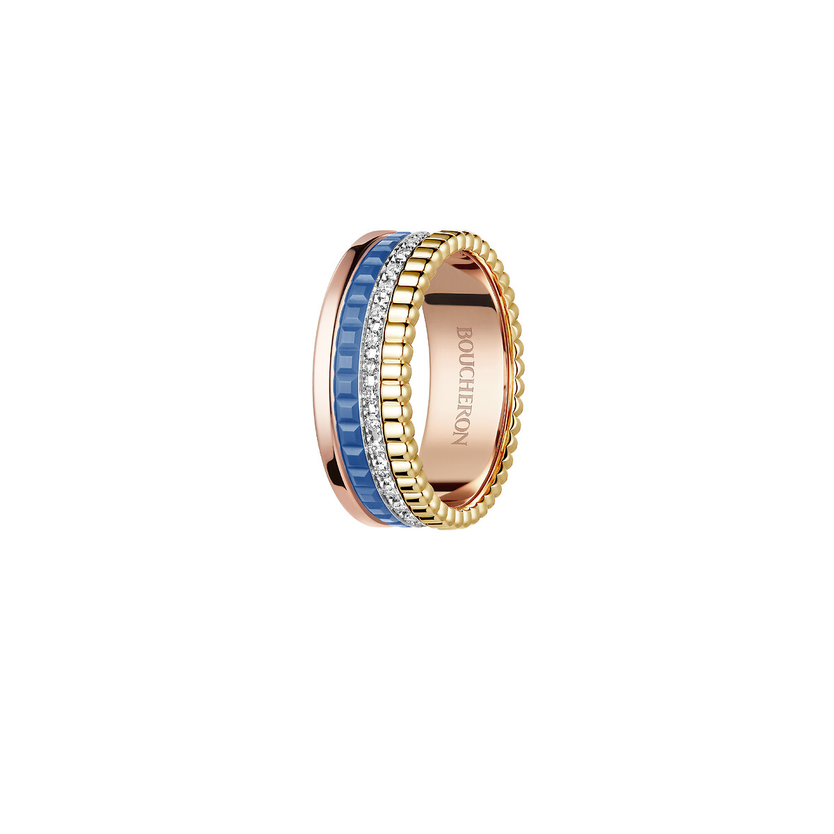 Quatre Blue Edition | Paved Small Ring | Boucheron UAE